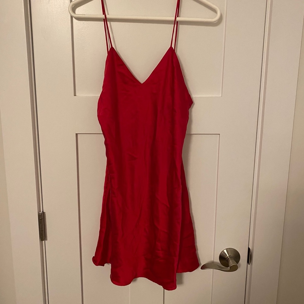 Victoria’s Secret Red Silk Slip